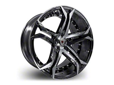 Marquee Wheels M3284 Gloss Black Machined Wheel; 20x9; 15mm Offset (11-23 RWD Charger, Excluding Widebody)