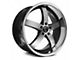 Marquee Wheels M5330 Gloss Black Machined with Stainless Lip Wheel; Rear Only; 20x10.5 (11-23 RWD Charger, Excluding Widebody)