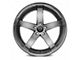 Marquee Wheels M5330 Gloss Black Machined with Stainless Lip Wheel; Rear Only; 20x10.5 (11-23 RWD Charger, Excluding Widebody)