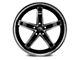 Marquee Wheels M5330A Gloss Black Machined with Stainless Lip Wheel; Rear Only; 22x10.5 (11-23 RWD Charger, Excluding Widebody)