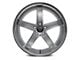 Marquee Wheels M5330A Silver Machined with Stainless Lip Wheel; Rear Only; 22x10.5 (11-23 RWD Charger, Excluding Widebody)