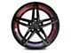 Marquee Wheels M8571 Gloss Black with Red Milled Accents Wheel; 18x8 (11-23 RWD Charger w/o Brembo, Excluding Widebody)