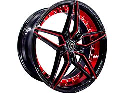 Marquee Wheels M3259 Gloss Black with Red Milled Accents Wheel; 20x9 (21-24 Mustang Mach-E)