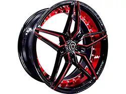 Marquee Wheels M3259 Gloss Black with Red Milled Accents Wheel; 20x9 (21-24 Mustang Mach-E)