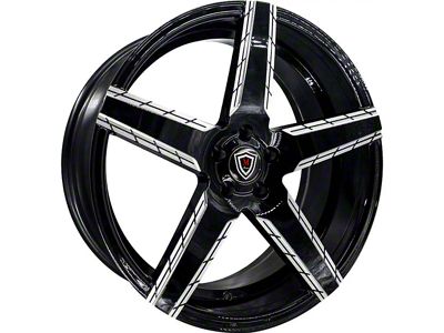 Marquee Wheels M3275 Gloss Black Milled Wheel; 20x9; 35mm Offset (21-25 Mustang Mach-E)