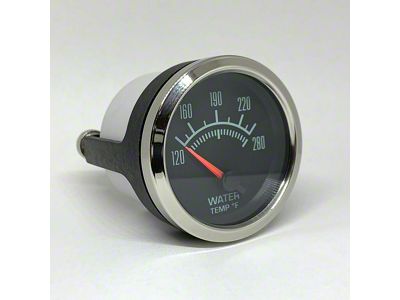 Marshall Instruments COMP II 60's Muscle 2-1/16-Inch Water Temperature Gauge; 120-280 Fahrenheit; Polished Stainless Steel Bezel (Universal; Some Adaptation May Be Required)