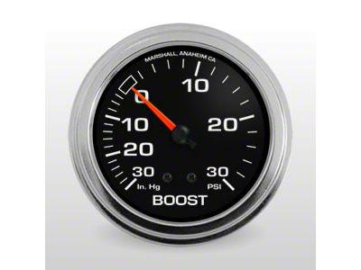 Marshall Instruments COMP II Black Dial 2-5/8-Inch Vacuum/Boost Gauge; 0-30 PSI (Universal; Some Adaptation May Be Required)