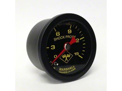 Marshall Instruments MNB Midnight Black 1.50-Inch Liquid Filled Mechanical Gauge; 0-15 PSI (Universal; Some Adaptation May Be Required)