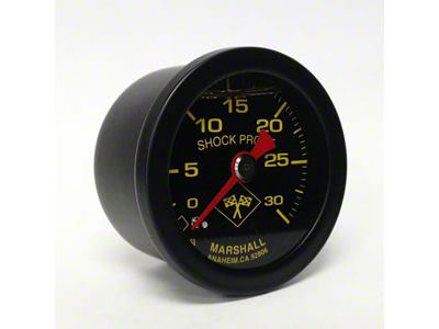 Marshall Instruments MNB Midnight Black 1.50-Inch Liquid Filled Mechanical Gauge; 0-30 PSI (Universal; Some Adaptation May Be Required)