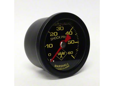 Marshall Instruments MNB Midnight Black 1.50-Inch Liquid Filled Mechanical Gauge; 0-60 PSI (Universal; Some Adaptation May Be Required)