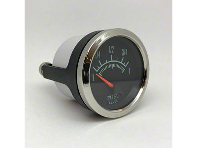 Marshall Instruments SCX 60's Muscle 2-1/16-Inch Programmable Fuel Level Gauge; Polished Stainless Steel Bezel (Universal; Some Adaptation May Be Required)