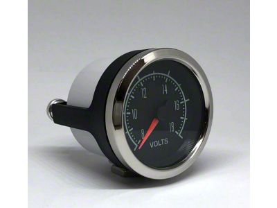 Marshall Instruments SCX 60's Muscle 2-1/16-Inch Volt Gauge; 8-18V; Polished Stainless Steel Bezel (Universal; Some Adaptation May Be Required)