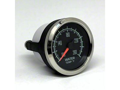 Marshall Instruments SCX 60's Muscle 2-1/16-Inch Water Temperature Gauge; 100-260 Fahrenheit; Polished Stainless Steel Bezel (Universal; Some Adaptation May Be Required)