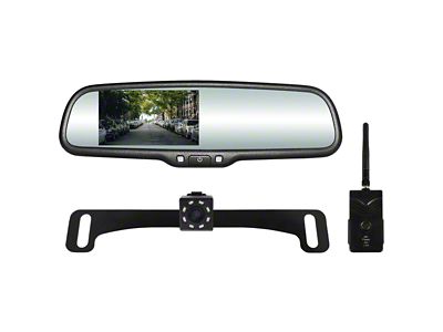 Master Tailgaters 4.30-Inch Auto Adjusting Brightness LCD Rear View Mirror with Backup Camera and Wireless Transmitter (Universal; Some Adaptation May Be Required)