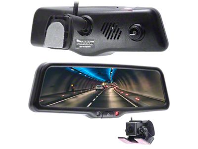 Master Tailgaters 10-Inch IPS LCD Rear View Mirror with Built-In Dash Cam and Backup Camera (Universal; Some Adaptation May Be Required)