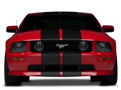 SEC10 Lemans Stripes; Matte Black; 12-Inch (05-14 Mustang)