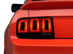 SEC10 Tail Light Conversion Decal Kit; Matte Black (05-09 Mustang)