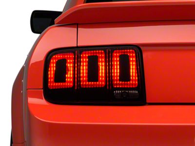 SEC10 Tail Light Conversion Decal Kit; Matte Black (05-09 Mustang)