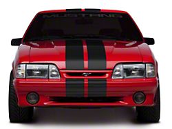 SEC10 Lemans Stripes; Matte Black; 8-Inch (79-93 Mustang)