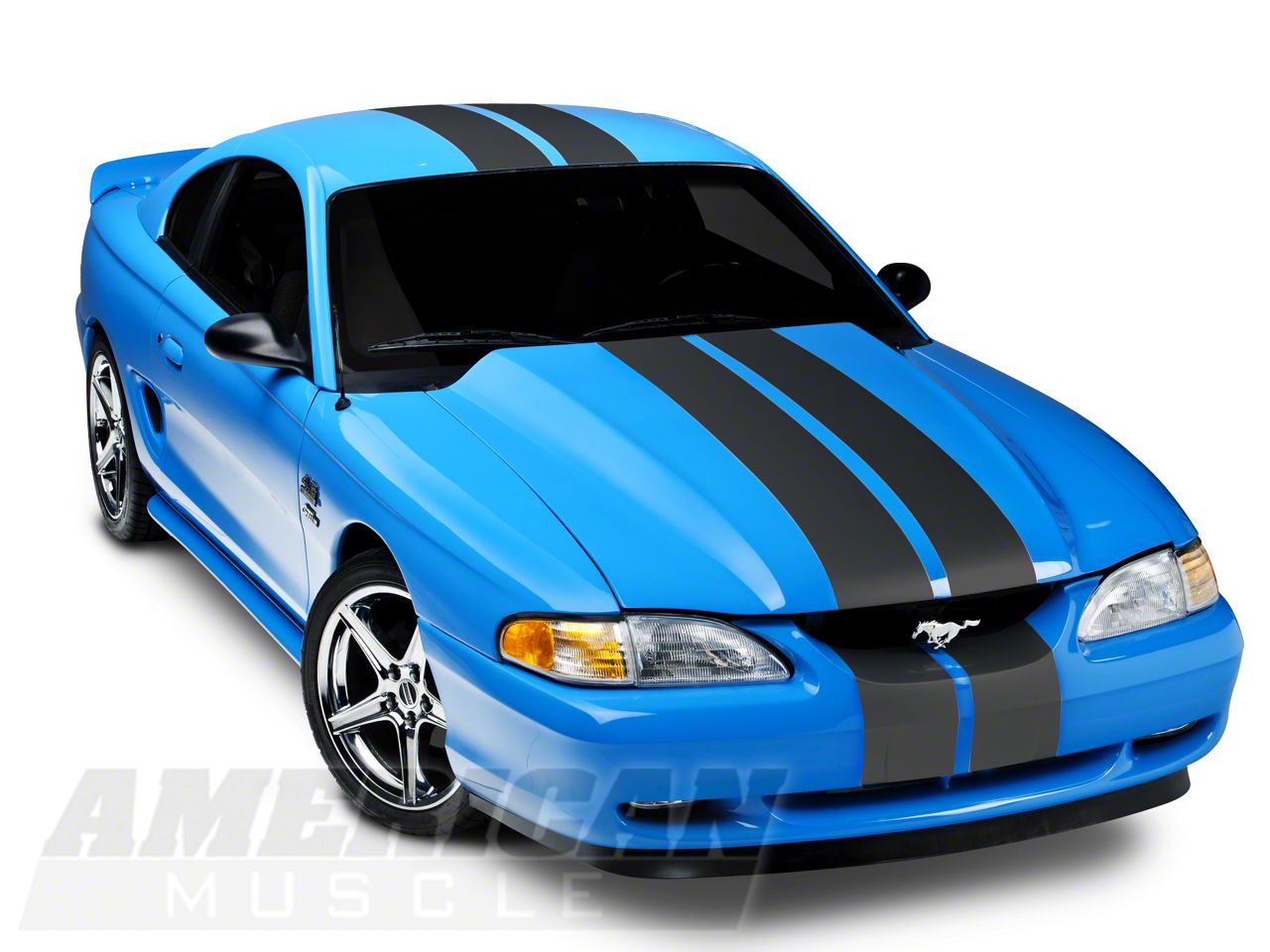 SEC10 Mustang Lemans Stripes; Matte Black; 8-Inch 26203G94 SEC10 Mustang Lemans Stripes; Matte Black; 8-Inch 26203G94