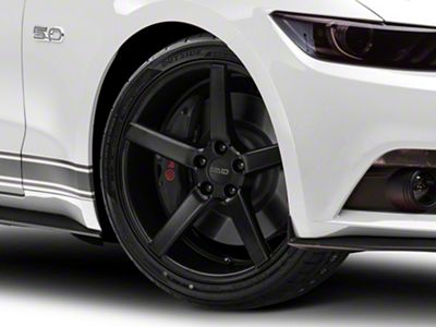 Staggered MMD 551C Matte Black 4-Wheel Kit; 20x8.5/10 (15-23 Mustang GT, EcoBoost, V6)