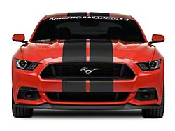 SEC10 GT500 Style Stripes; Matte Black; 10-Inch (15-23 Mustang)