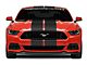 SEC10 GT500 Style Stripes; Matte Black; 10-Inch (15-23 Mustang)