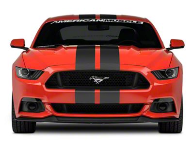 SEC10 Lemans Stripes; Matte Black; 8-Inch (15-23 Mustang)