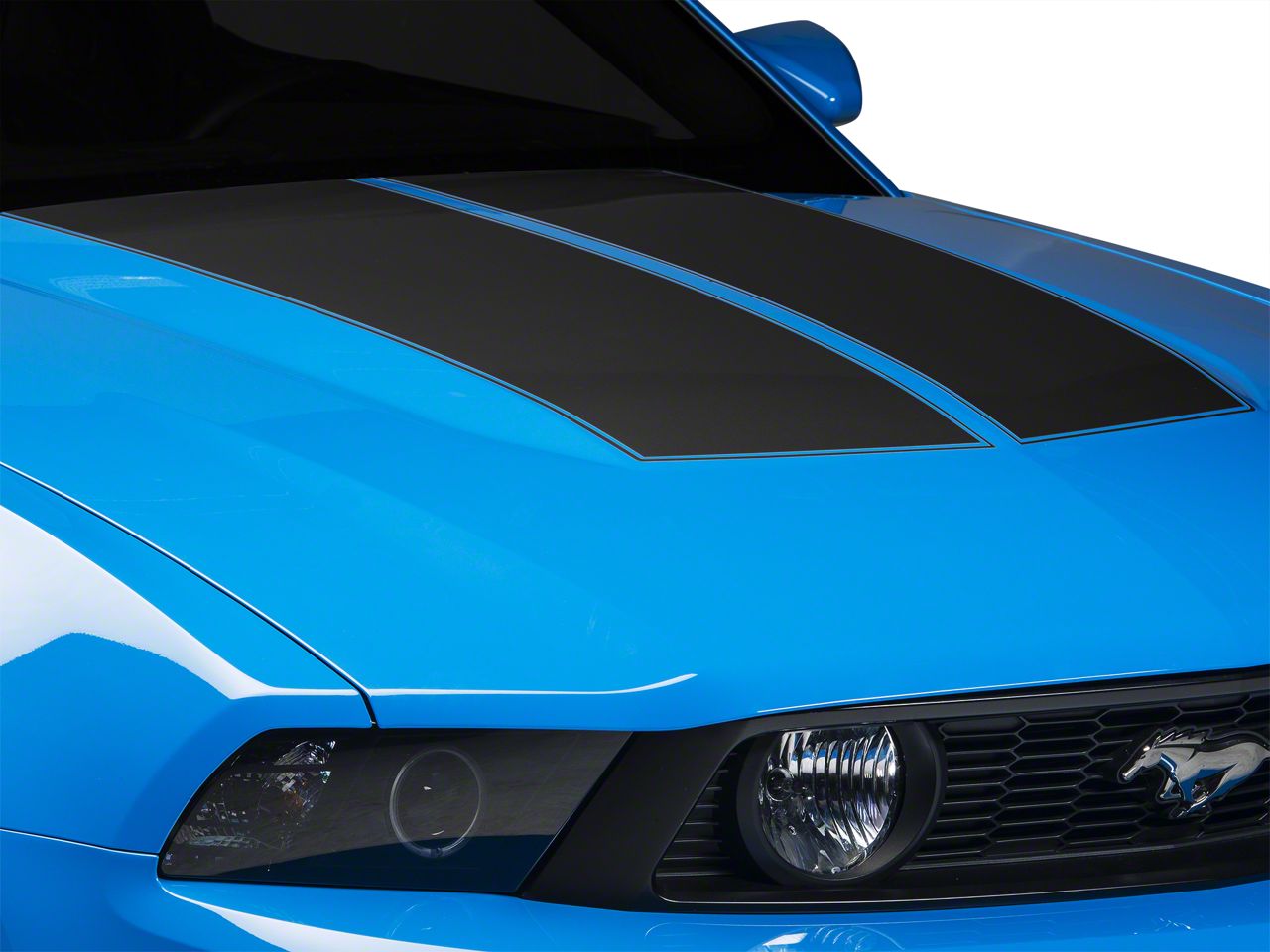 10-261 マスタング SEC10 Mustang Dual Hood Stripes; Silver 26293 (10-12 Mustang