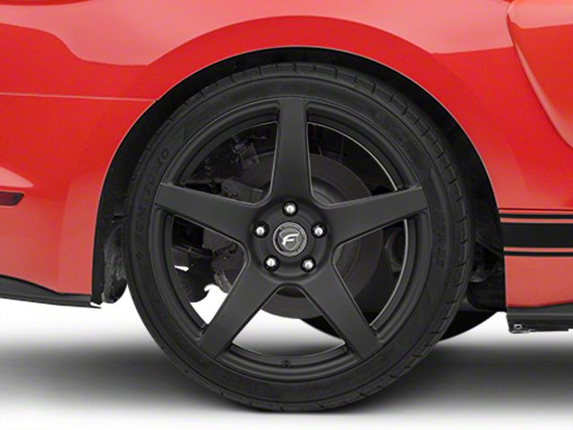 Forgestar CF5 Monoblock Matte Black Wheel; Rear Only; 19x10 (15-23 Mustang GT, EcoBoost, V6)