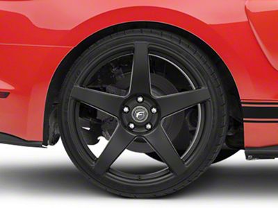 Forgestar CF5 Monoblock Matte Black Wheel; Rear Only; 20x11 (15-23 Mustang GT, EcoBoost, V6)