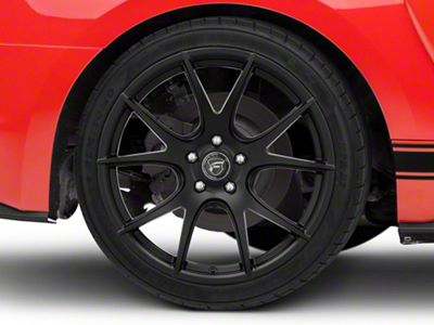 Forgestar CF5V Monoblock Matte Black Wheel; Rear Only; 19x10 (15-23 Mustang GT, EcoBoost, V6)
