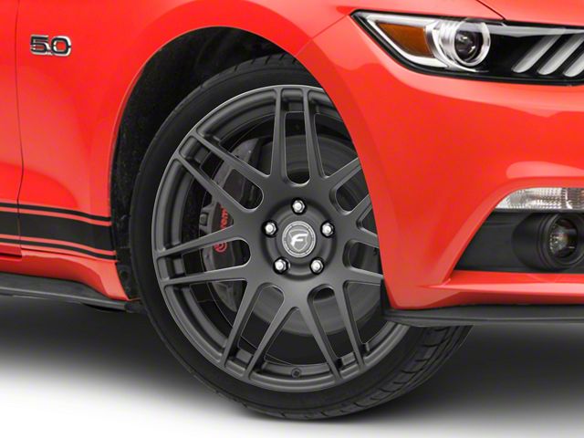 Forgestar F14 Monoblock Matte Black Wheel; 19x9 (15-23 Mustang GT, EcoBoost, V6)