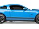 SEC10 Rocker Stripes; Matte Black (05-14 Mustang)