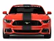 SEC10 Super Snake Style Stripes; Matte Black (15-23 Mustang)