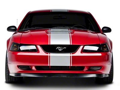 SEC10 Super Snake Style Stripes; Matte Black (94-04 Mustang)