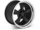 Bullitt Deep Dish Matte Black Wheel; Rear Only; 17x10.5 (94-98 Mustang)