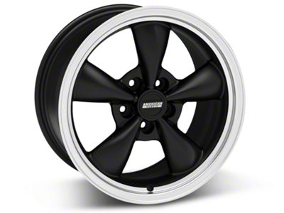 Bullitt Matte Black Wheel; 17x9 (87-93 Mustang w/ 5-Lug Conversion)