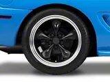 Bullitt Deep Dish Matte Black Wheel; Rear Only; 18x10; 24mm Offset (94-98 Mustang)