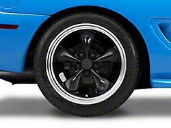 Bullitt Deep Dish Matte Black Wheel; Rear Only; 18x10; 24mm Offset (94-98 Mustang)