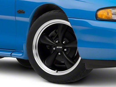 Bullitt Matte Black Wheel; 18x8; 30mm Offset (94-98 Mustang)