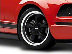 Bullitt Deep Dish Matte Black Wheel; 18x9; 30mm Offset (05-09 Mustang GT, V6)