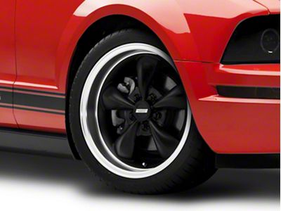 Bullitt Deep Dish Matte Black Wheel; 18x9 (05-09 Mustang GT, V6)