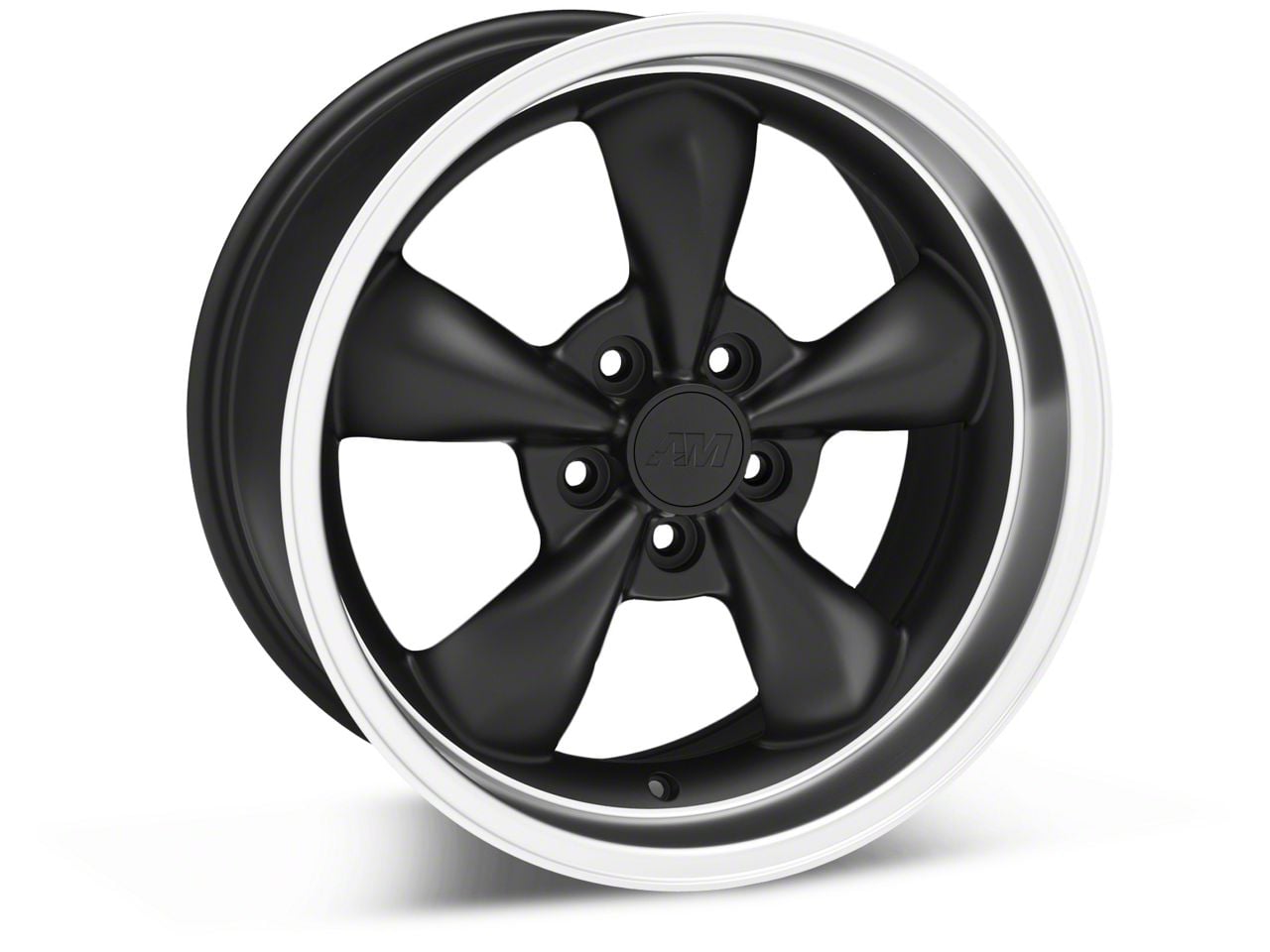 Mustang Bullitt Deep Dish Matte Black Wheel; 18x9; 30mm Offset (94