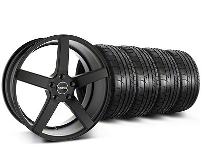 Staggered MMD 551C Black Wheel and Mickey Thompson Tire Kit; 20-Inch (15-23 Mustang GT, EcoBoost, V6)