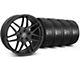 Staggered Forgestar F14 Monoblock Matte Black Wheel and Mickey Thompson Tire Kit; 19x9/10 (15-23 Mustang GT, EcoBoost, V6)