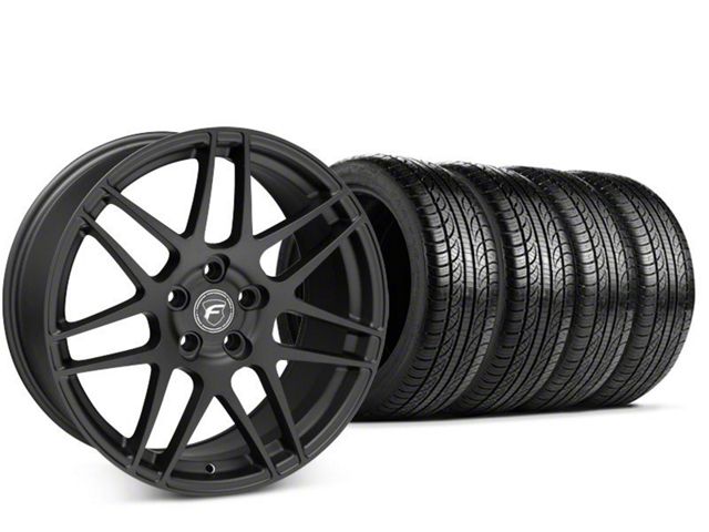 19x9.5 Forgestar F14 Wheel & Pirelli All-Season P Zero Nero Tire Package (15-23 Mustang GT, EcoBoost, V6)