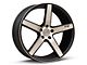Staggered Niche Milan Matte Black Machined Wheel and Mickey Thompson Tire Kit; 20-Inch (15-23 Mustang GT, EcoBoost, V6)