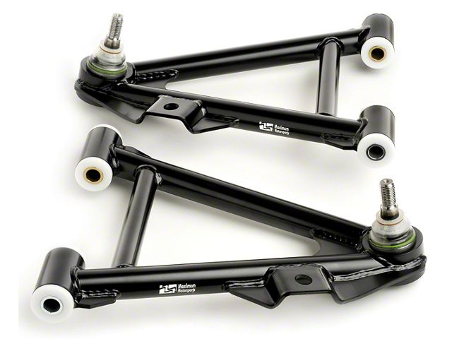 Maximum Motorsports Reverse-Offset Front Control Arms with Delrin Bushings (79-93 Mustang)