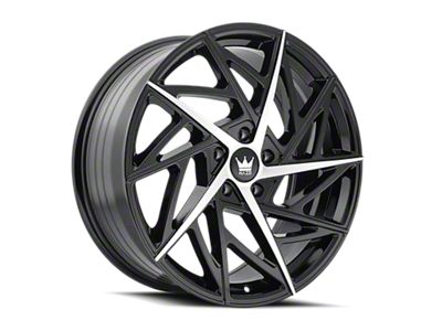 Mazzi Freestyle Gloss Black Machined Wheel; 18x8; 35mm Offset (94-98 Mustang)